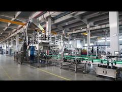 Линия автоматического наполнения 10л барабанов для пластиковых деталей - Автоматическая загрузка, взвешивание, укупорка